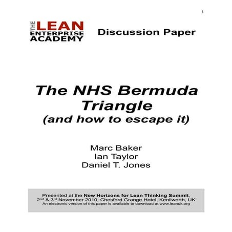 The NHS Bermuda Triangle by Marc Baker, Ian Taylor and Daniel T Jones
