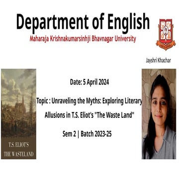 Paper no- 106 Presentation Unraveling the Myths_ Exploring Literary Allusions...