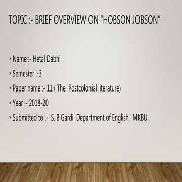 The Postcolonial Literature