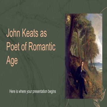 Paper No. 105. John Keats as a Romantic poet 