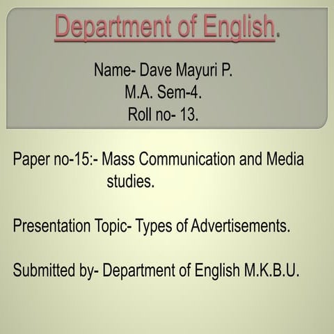Paper no15 Mass media and communication