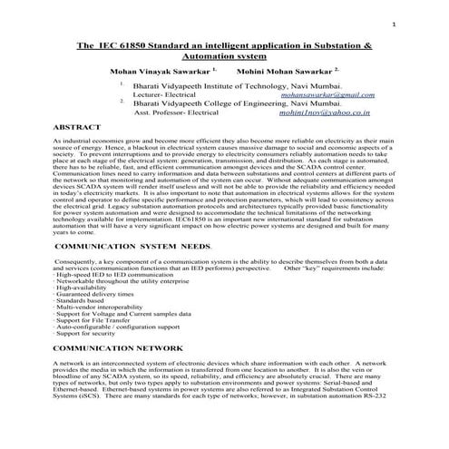 Paper on IEC 61850