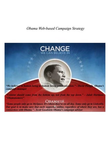 Paper On Obama Web Based Campaign