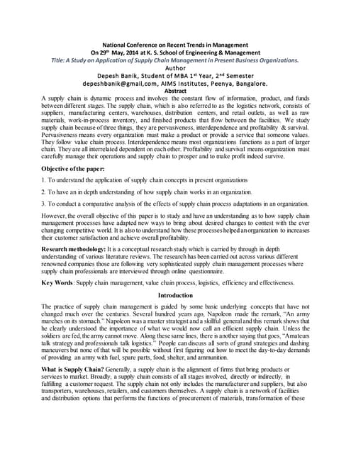 Chapter 1. understanding the supply chain | PPT