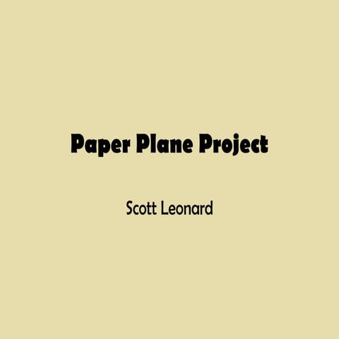 Paper plane project with corrections 2