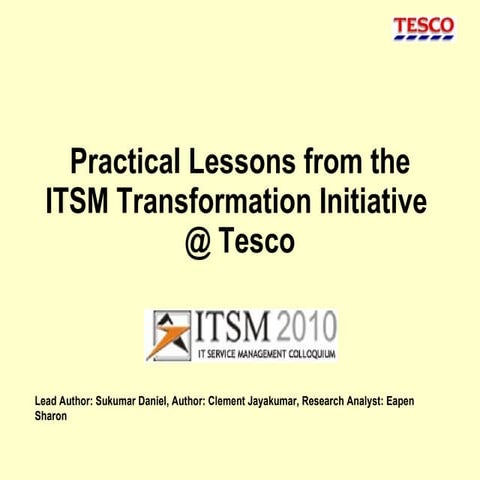 Paper   Practical Itsm Transformation   Qai V 1.0