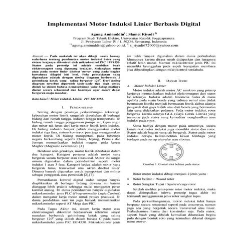 Implementasi Motor Induksi Linier Berbasis Digital