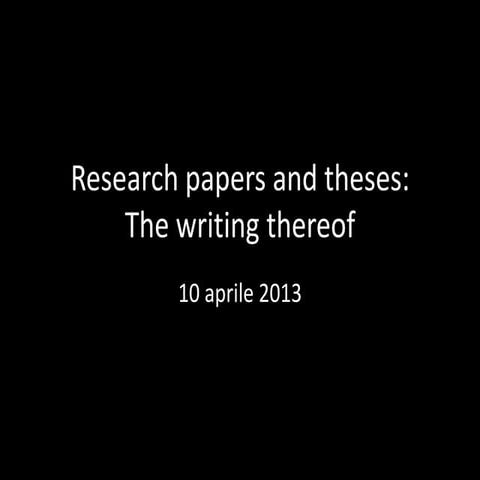 Writing a scientific paper