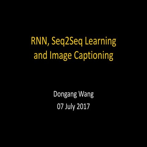 RNN and sequence-to-sequence processing