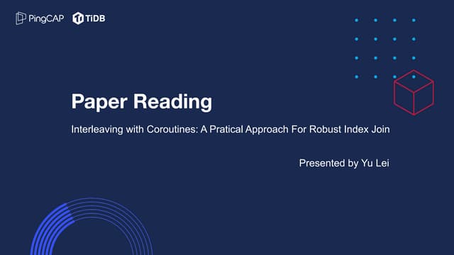 [Paper reading] Interleaving with Coroutines: A Practical Approach for Robust...