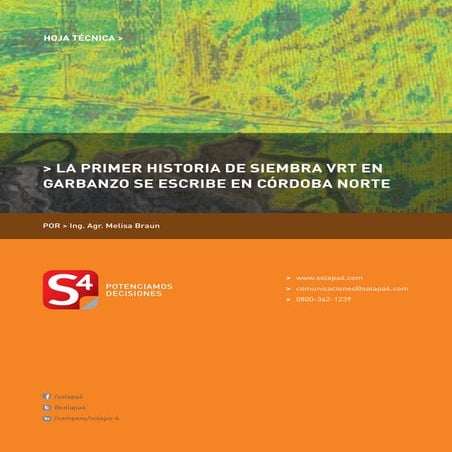 Ensayos de Siembra Variable en Garbanzo 