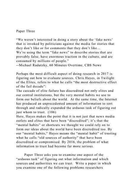 Paper ThreeWe weren’t interested in doing a story about the.docx