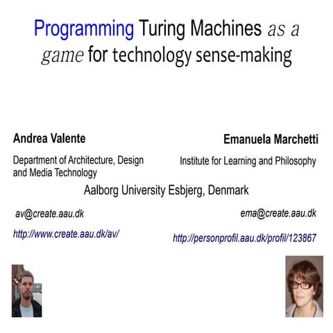 Paper Turing Machine (ICALT 2011)