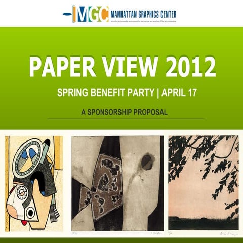 PAPER VIEW 2012 sponsorship proposal