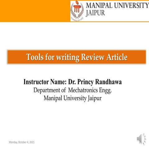 Tools for writing Review Article
