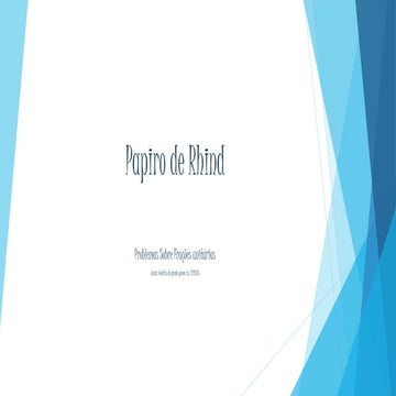 PAPIRO DE RHIND POR GISLAINE | PPT