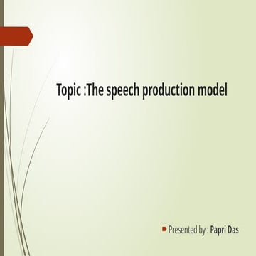 speech processing basics | PPTX