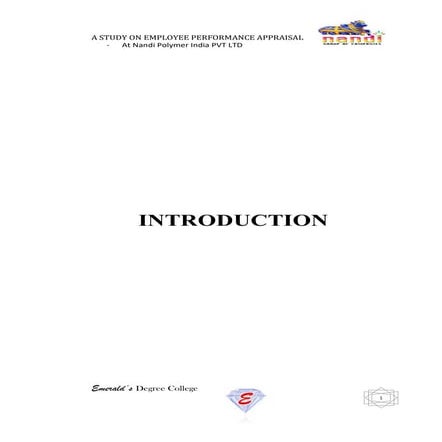 Performance Appraisal Project Work