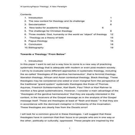 Papua theology   a new paradigm in theology