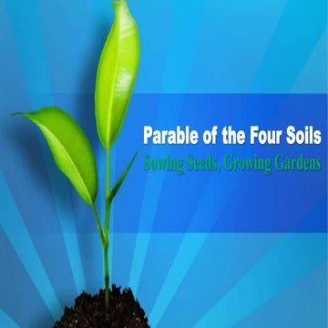 Sowing Seeds, Growing Gardens: Parable of the Four Soils 