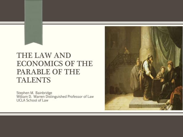 The Law and Economics of the Parabl...