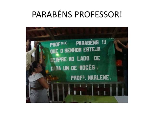 Parabéns professor!