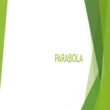 PARABOLA - pre calculus ( conic sections)