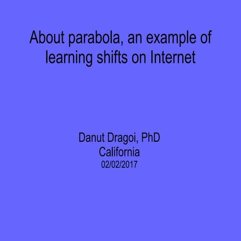 Parabola as an-example-learning-shifts-on-internet | PPT