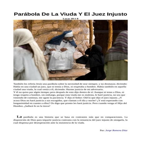 Parabola: La Viuda y el Juez Injusto | PDF