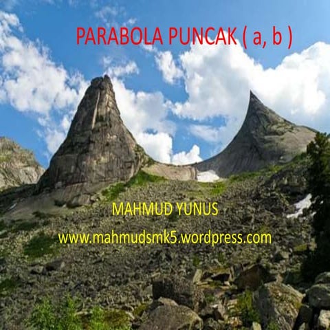  Parabola puncak ( a, b )