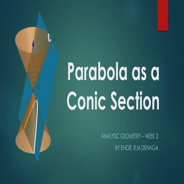 Parabola as a Conic Section for Pre-Calculus
