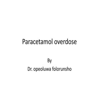 Paracetamol overdose