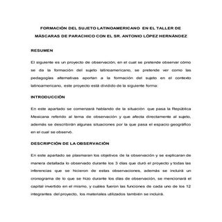 FORMACIÓN DEL SUJETO LATINOAMERICAN...