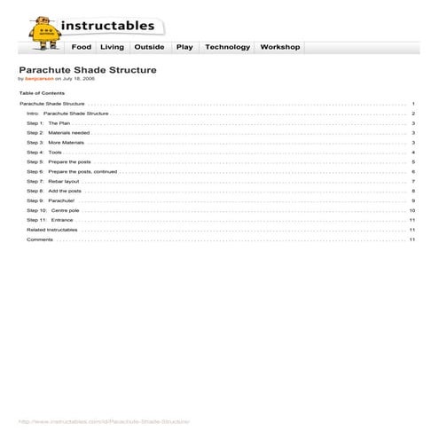Parachute shade-structure