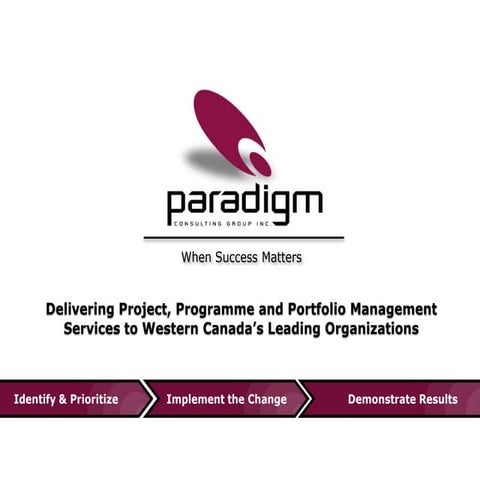 PCGI Paradigm  - who we are.