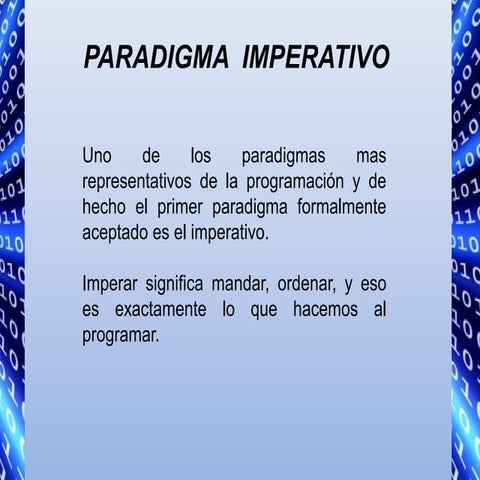 PARADIGMA IMPERATIVO