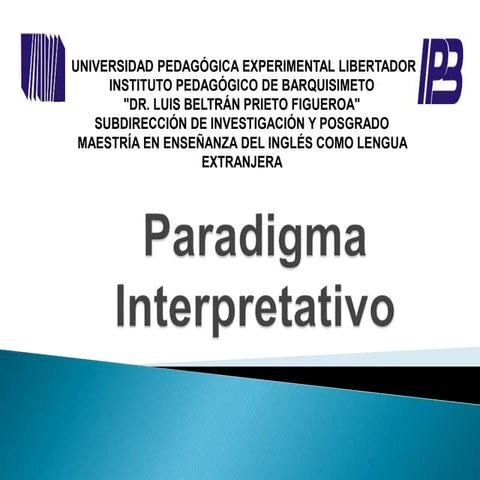 Paradigma interpretativo