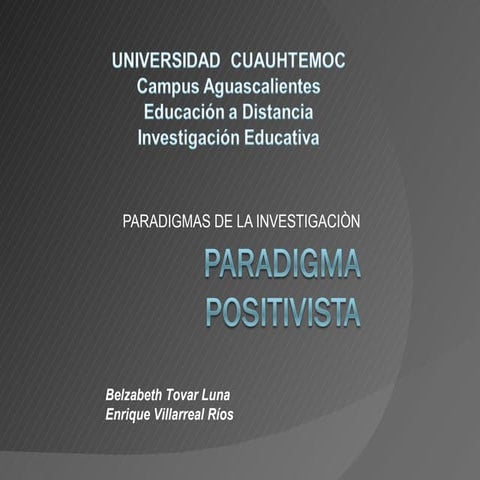 Paradigma positivista