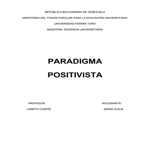 Paradigma positivista