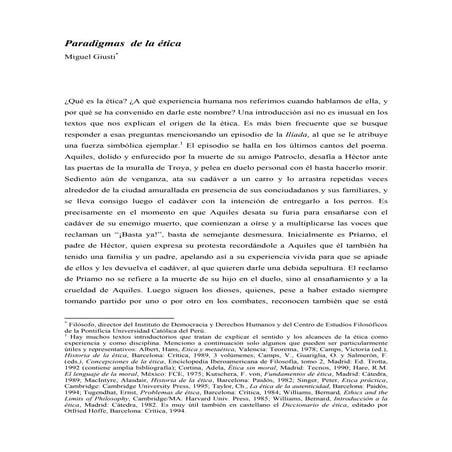 Paradigmas de la ética