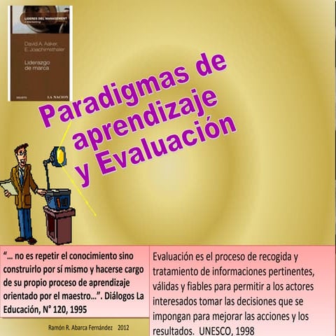PARADIGMAS DE APRENDIZAJE Y EVALUACIÓNn