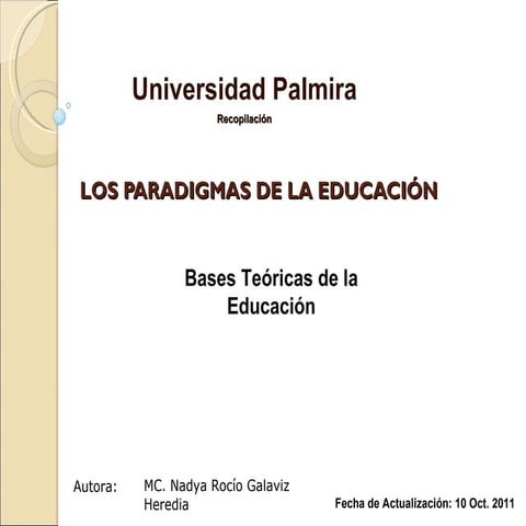 Paradigmas de la educacion (completo)