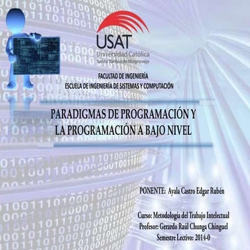 Paradigmas de programación y la programación a bajo [reparado]