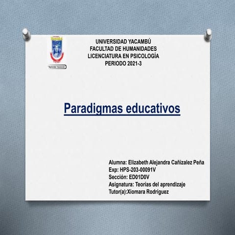 Paradigmas educativos
