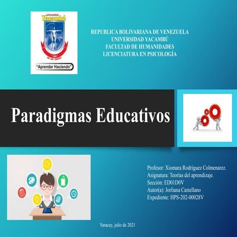 Paradigmas educativos, jorliana castellano.