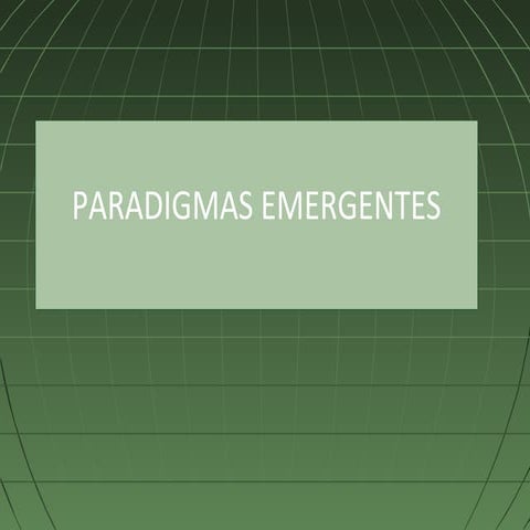 Paradigmas emergentes
