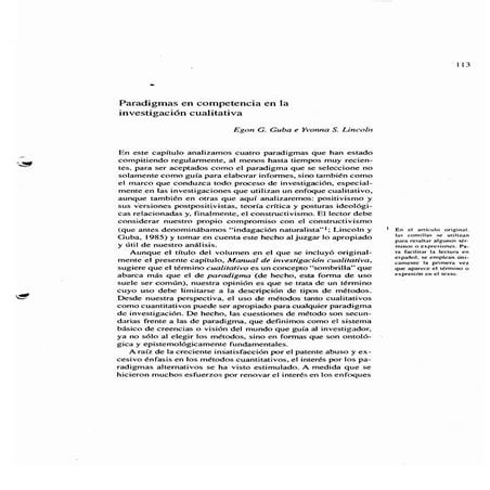Paradigmas en inve.cualitativa guban y lincoln