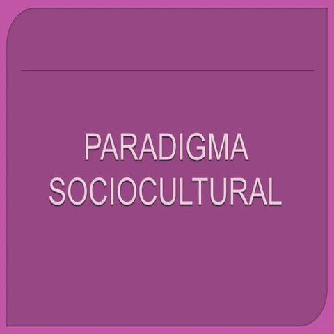 Paradigma sociocultural