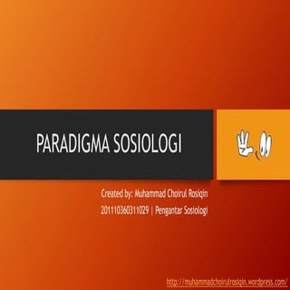 Paradigma Sosiologi