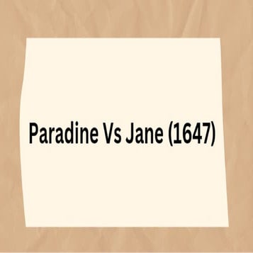 Case Law of Paradine Vs Jane, (1647)!!!!
